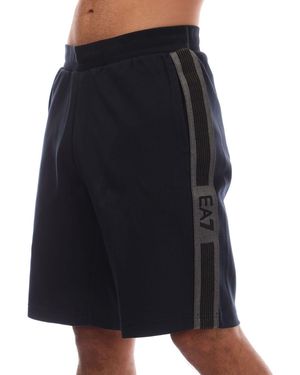 EA7 Emporio Armani Logo Series Cotton-Blend Bermuda Shorts - Black