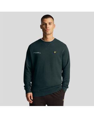 Lyle & Scott Ordinate Print Crewneck Sweatshirt - Green