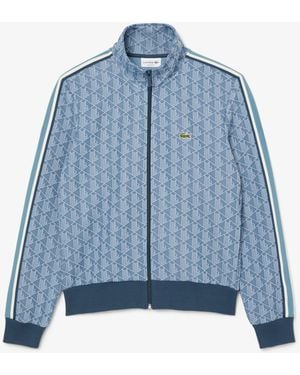 Lacoste Paris Zip-Up Jacquard Track Jacket - Blue