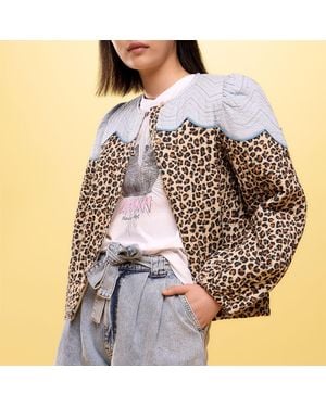 Stella Nova Leopard Jacket With Clouds - Brown
