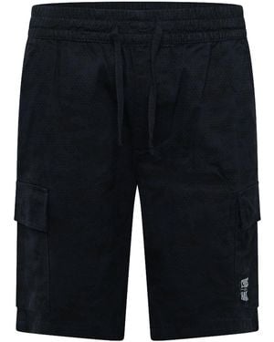 Crosshatch Janscore Camo Patterned Shorts With Elasticated Waistband - Black