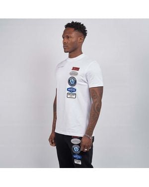 Mercier Crewneck Woven Badge T-Shirt - White