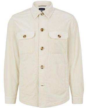 BOSS C-Carper Corduroy Overshirt - White