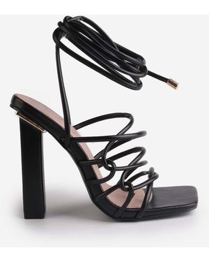 Where's That From High Strappy Heels Size 3 - Black