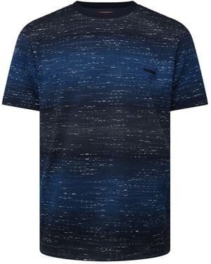 Missoni Crew Neck Short Sleeve Regular Fit Jersey T-Shirt - Blue