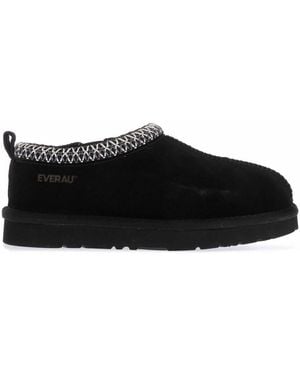 EVER AU Leather Slippers - Black