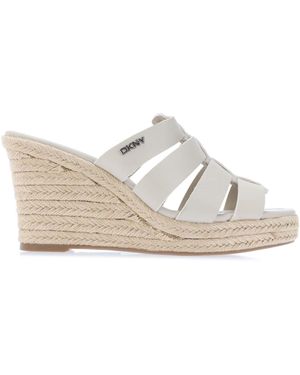 DKNY Cintera Wedge Sandals Size 6.5 - White