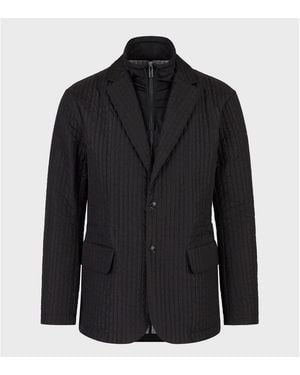 Emporio Armani Quilted Blazer - Black