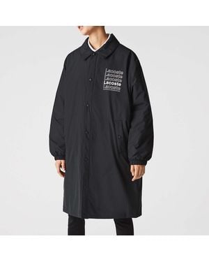 Lacoste Water-resistant Parka Jacket - Black