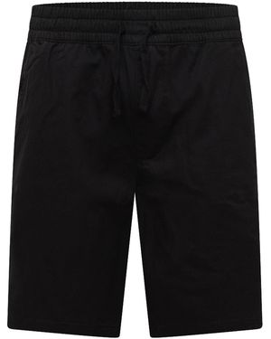 Crosshatch Blansmoore Solid Bermuda Shorts With Elasticated Waistband - Black