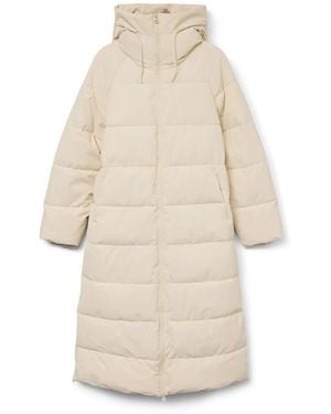 Vero Moda Elanor Laurie Long Padded Coat - Natural