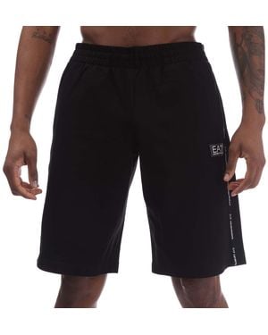 EA7 Logo Tape Shorts - Black