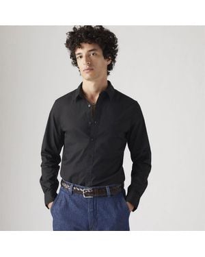 Levi's Slim Fit Collared Neck Long Sleeve Shirt - Black