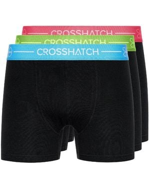Crosshatch Astral 3Pk Boxers - Black