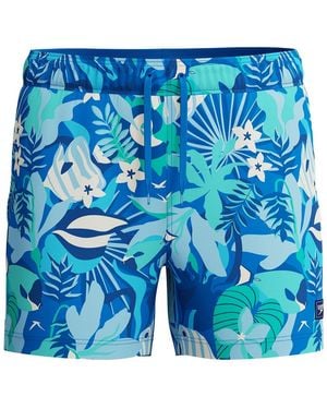 Speedo Redondo Edge Abstract Patterned Swim Trunk - Blue