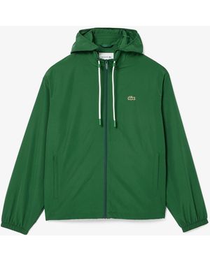 Lacoste Sportsuit Jacket With Removable Hood - Green