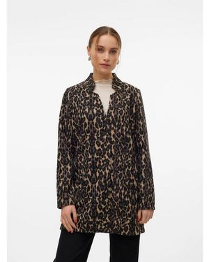 Vero Moda Katrine Leopard Print Jacket - Black