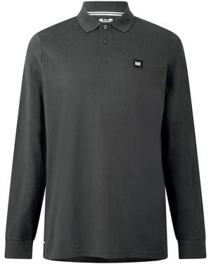 Weekend Offender Barnum Long Sleeve Polo Shirt - Grey