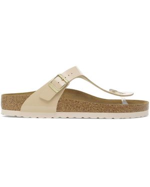 Birkenstock Gizeh Patent Toe Post Sandals 36 (3.5) - Natural