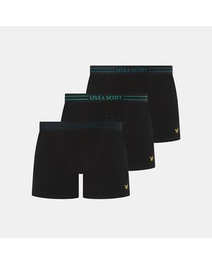 Lyle & Scott 3 Pack Boxer Shorts - Black