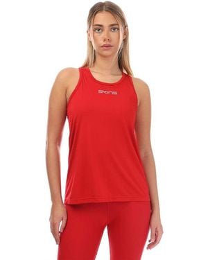 Skins 3 Bra Tank Top - Red
