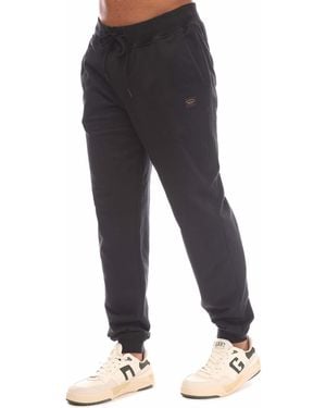 Paul & Shark Cotton Joggers With Iconic Badge - Black