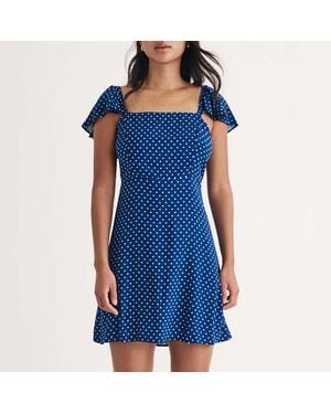 Nobody's Child Polka Dot Mini Dress - Blue
