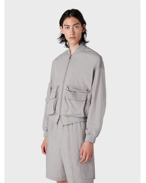 Emporio Armani Oversized Softshell Jacket - Grey