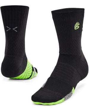 Under Armour Curry Armour Dry Playmaker Mid Crew Socks - Black