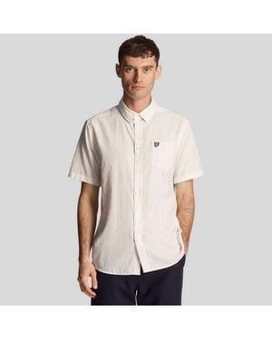 Lyle & Scott Stripe Short Sleeve Shirt - Natural