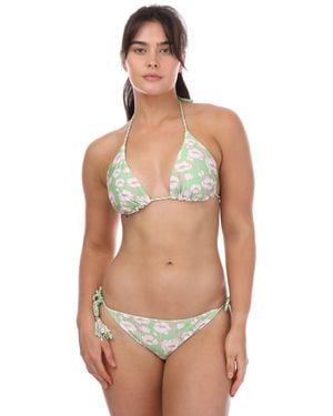Ted Baker Raela Reversible Poppy Print Bikini Top - Green