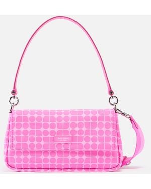 Kate Spade Printed Fabric Convertible Cross Body Bag - Pink