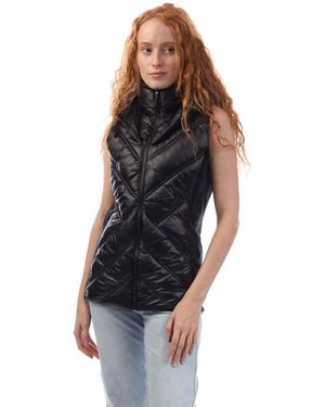 DKNY Hooded Puffer Vest - Blue