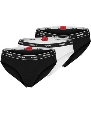 HUGO 3 Pack Of Stretch Cotton Briefs - Black