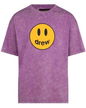 Drew House Adults Mascot Short Sleeve T-Shirt - Purple