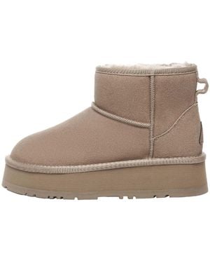 EVER AU Mini Classic Platform Boots - Brown