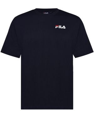 Fila Chaz Wordmark Crew Neck Jersey T-Shirt - Blue
