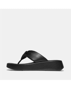 Fitflop Mode Knot Flatform Toe Post Sandals - Black