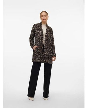 Vero Moda Katrine Leopard Print Jacket - Black