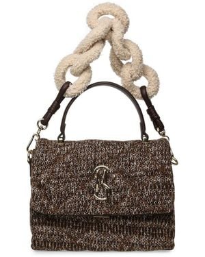 Steve Madden Textured Cross Body Bag With Tone Chain - Brown