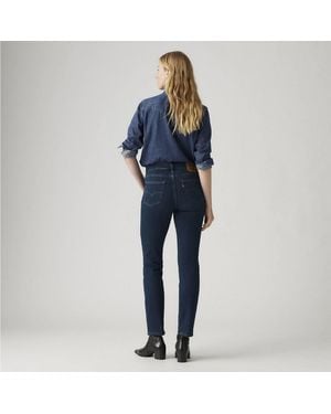 Levi's High Rise Straight Leg Jeans - Blue