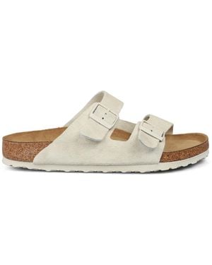 Birkenstock Arizona Soft Footbed Open Toe Slides 5.5 (39) - Natural