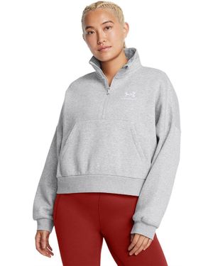 Under Armour Fleece Oversized Half Zip Top - Red