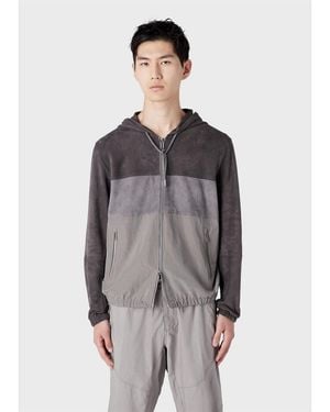 EA7 Colourblock Hooded Jacket - Grey