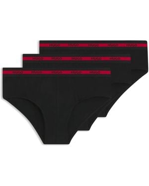 HUGO 3 Pack Of Stretch Cotton Briefs - Black