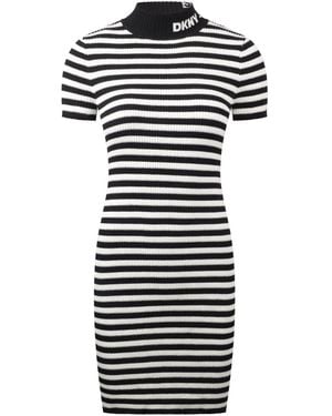 DKNY Short Sleeve Lure Dress 8 (Xs) - Black