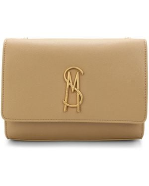 Steve Madden Bramone Cross Body Bag With Chain And Hardware - Natural