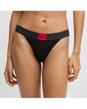 HUGO Logo Thong - Blue