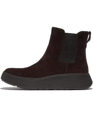 Fitflop Mode Suede Flatform Chelsea Boots - Black