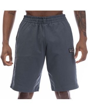 EA7 Logo Tape Shorts - Blue